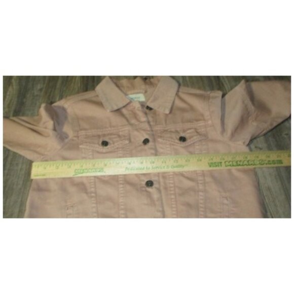 Wishlist Jeans Creamy Tan Denim Trucker Jacket Button Up Womens Size Small Fall - Picture 6 of 10
